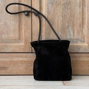 Bottega Veneta Black Suede Bucket Bag